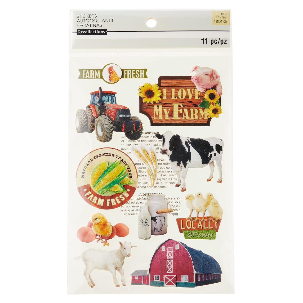 12 Pack: I Love My Farm Dimensional Stickers by Recollections™ Signature™